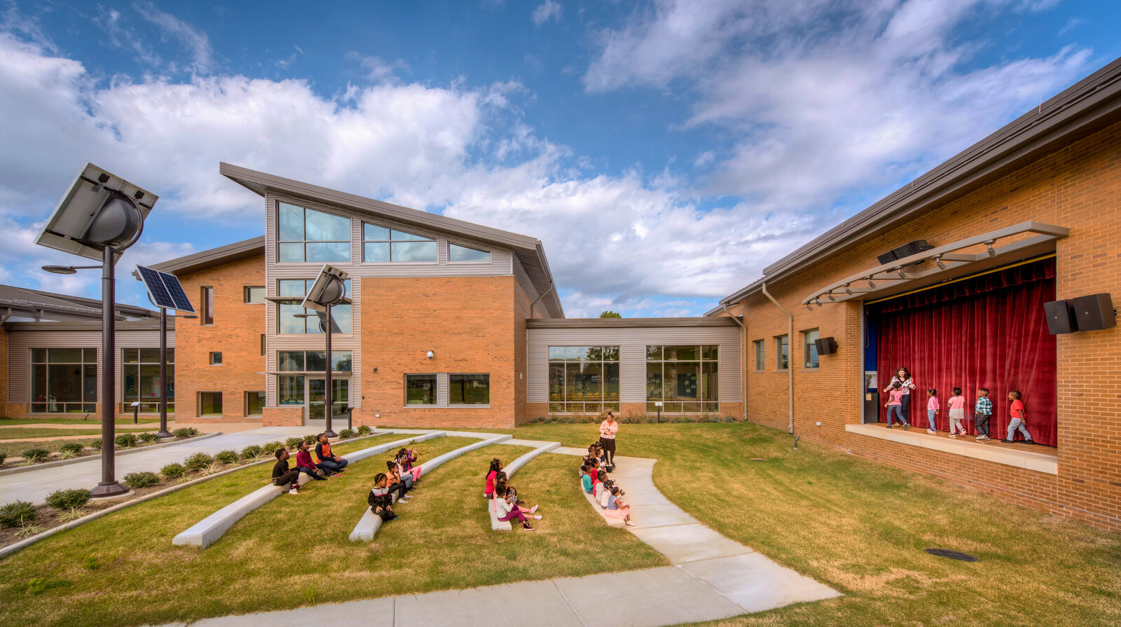 exterior lawn of Discovery STEM academy