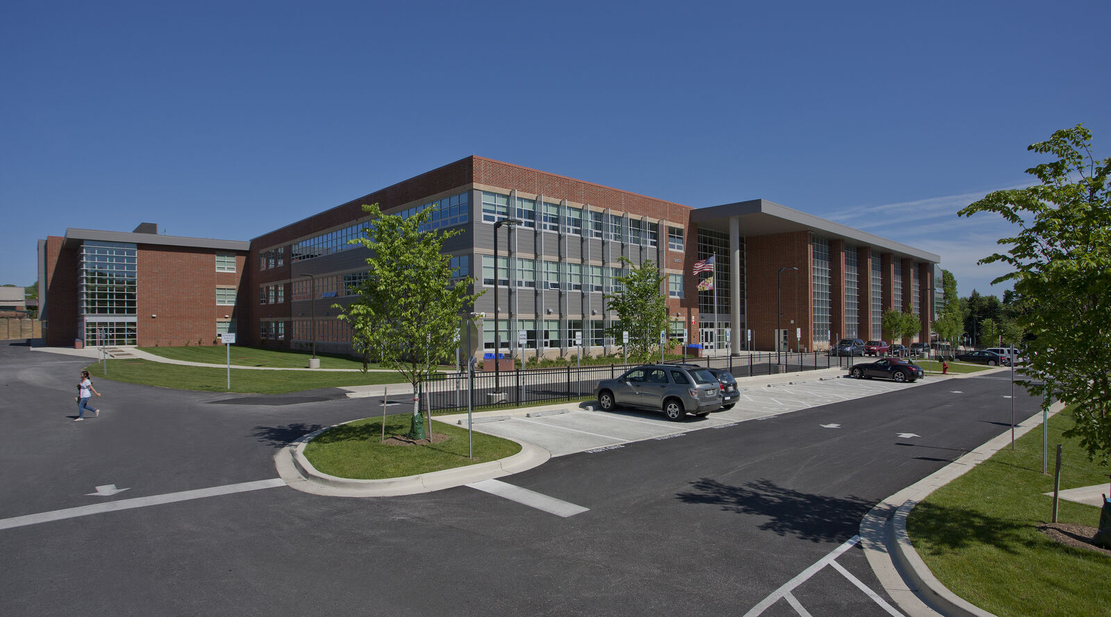 Parking lot and exterior of Wheaton HS