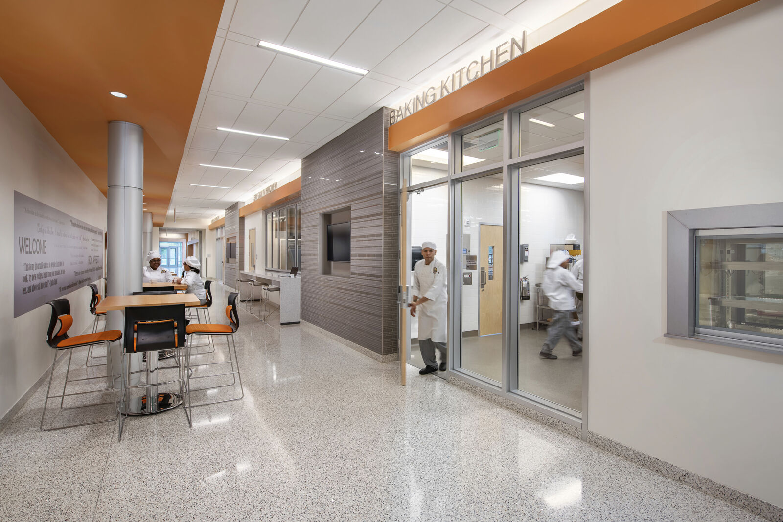 Architectural image of Prince Georges Community College Culinary Arts Center in Maryland By Jeffrey Sauers of Commercial Photographics